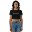 5813 Ventures Logo In Pearl on Women's Organic Crop Top