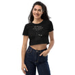 Walk With A Purpose Haiku With Dragonfly on Women's Organic Crop Top