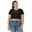 Walk With A Purpose Haiku With Dragonfly on Women's Organic Crop Top