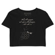 Walk With A Purpose Haiku With Dragonfly on Women's Organic Crop Top