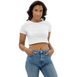 5813 Ventures Logo In Pearl on Women's Organic Crop Top