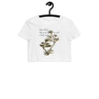 Matsuo Basho Haiku With Bonsai on Women's Organic Crop Top