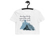 Dream Bigger Haiku With Mountains on Women's Organic Crop Top