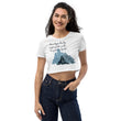 Dream Bigger Haiku With Mountains on Women's Organic Crop Top