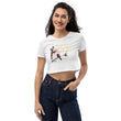 Life Is An Encore Haiku With Wren on Women's Organic Crop Top