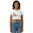 Life Is An Encore Haiku With Wren on Women's Organic Crop Top