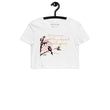 Life Is An Encore Haiku With Wren on Women's Organic Crop Top