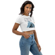 Dream Bigger Haiku With Mountains on Women's Organic Crop Top