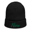 Now In Emerald Embroidery on Organic Beanie