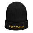 Persistence In Gold Embroidery on Organic Beanie