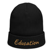 Education In Copper Embroidery on Organic Beanie