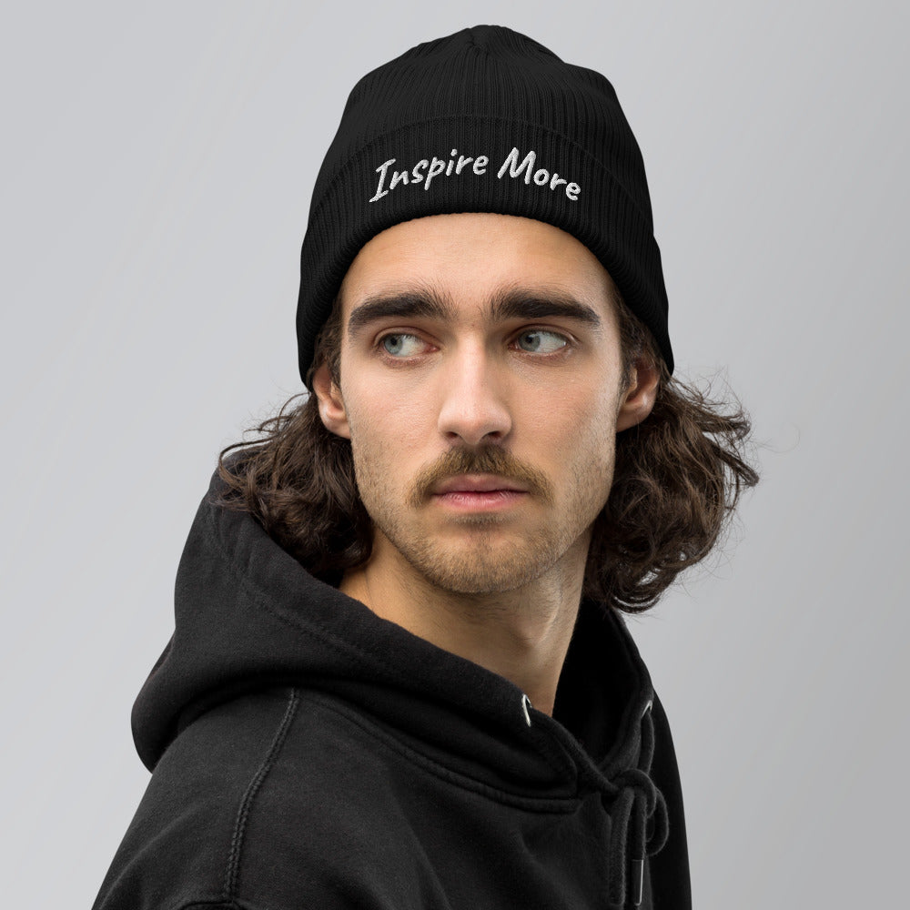 Inspire More In Diamond Embroidery on Organic Beanie