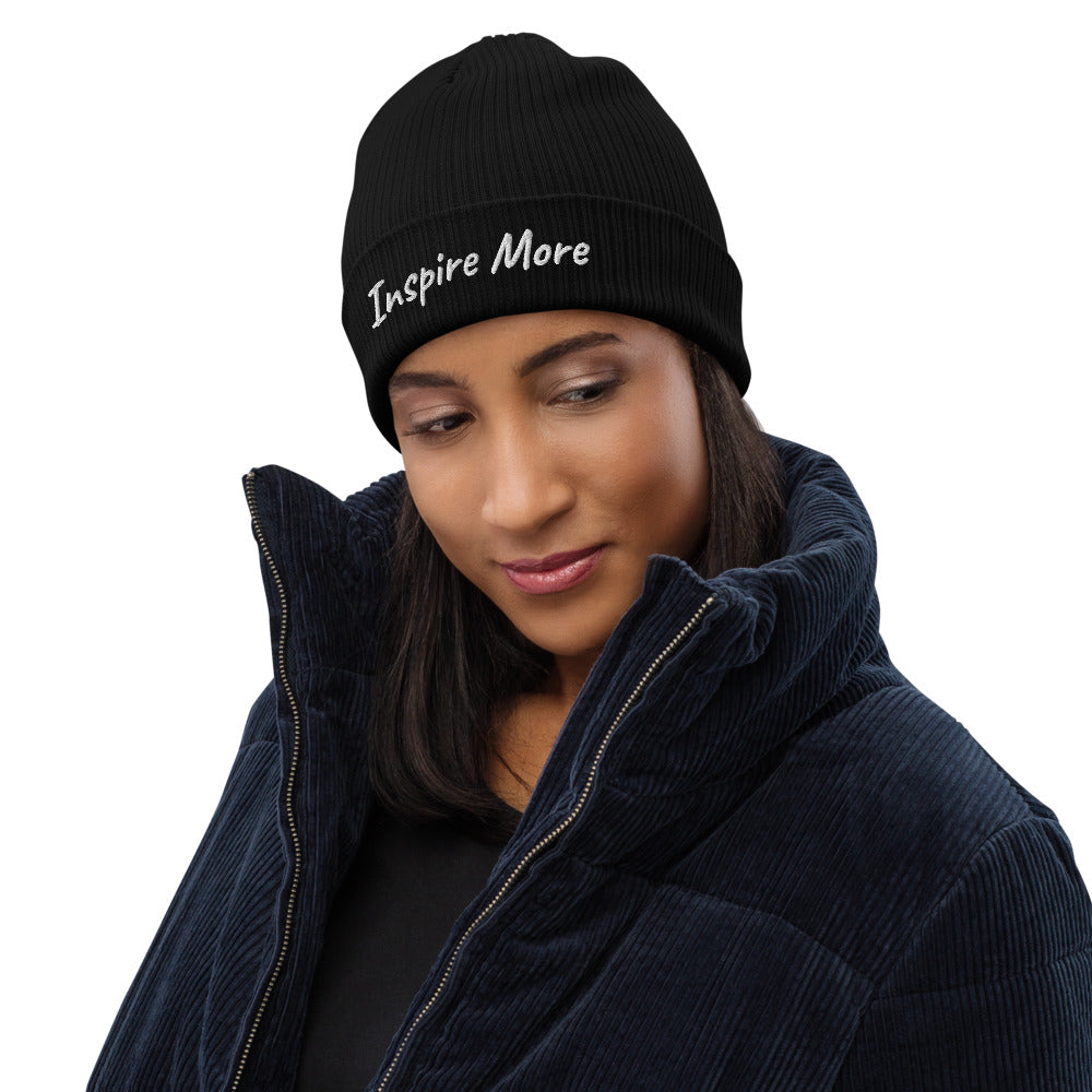 Inspire More In Diamond Embroidery on Organic Beanie