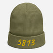 5813 In Gold Embroidery on Organic Beanie