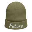 Future In Pearl Embroidery on Organic Beanie