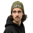 5813 In Pearl Embroidery on Organic Beanie