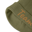 Team In Celluloid Embroidery on Organic Beanie