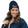 Best In Diamond Embroidery on Organic Beanie