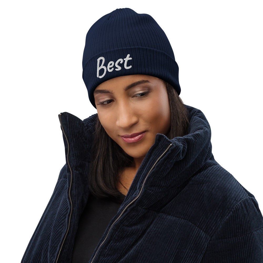 Best In Diamond Embroidery on Organic Beanie