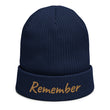 Remember In Celluloid Embroidery on Organic Beanie