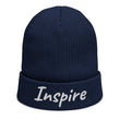 Inspire In Diamond Embroidery on Organic Beanie