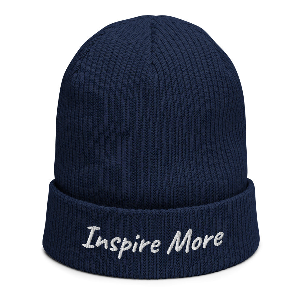 Inspire More In Diamond Embroidery on Organic Beanie