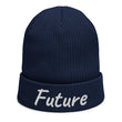 Future In Pearl Embroidery on Organic Beanie