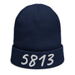 5813 In Pearl Embroidery on Organic Beanie