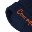 Courage In Amber Embroidery on Organic Beanie