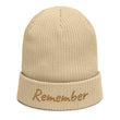 Remember In Celluloid Embroidery on Organic Beanie