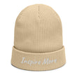 Inspire More In Diamond Embroidery on Organic Beanie