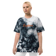 Explore In Amber Embroidery on Unisex Tie-Dye T-Shirt