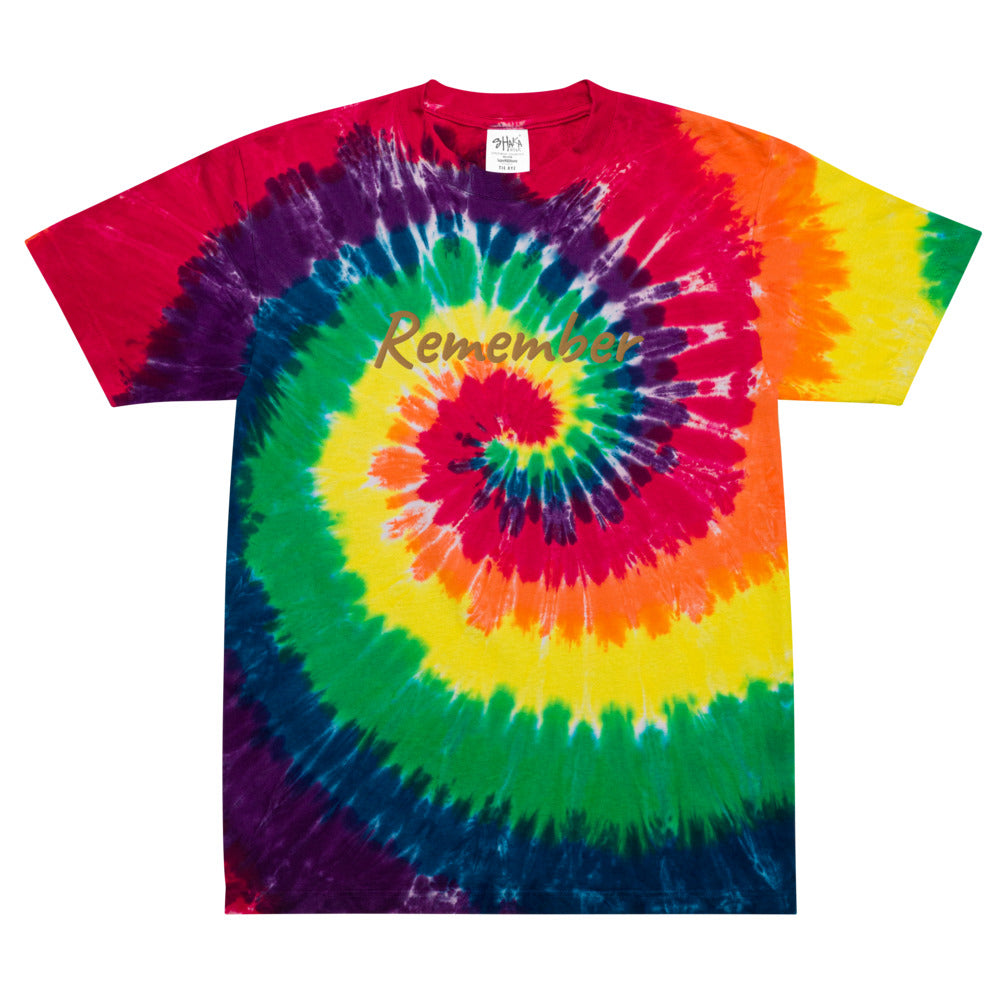 Remember In Celluloid Embroidery on Unisex Tie-Dye T-Shirt