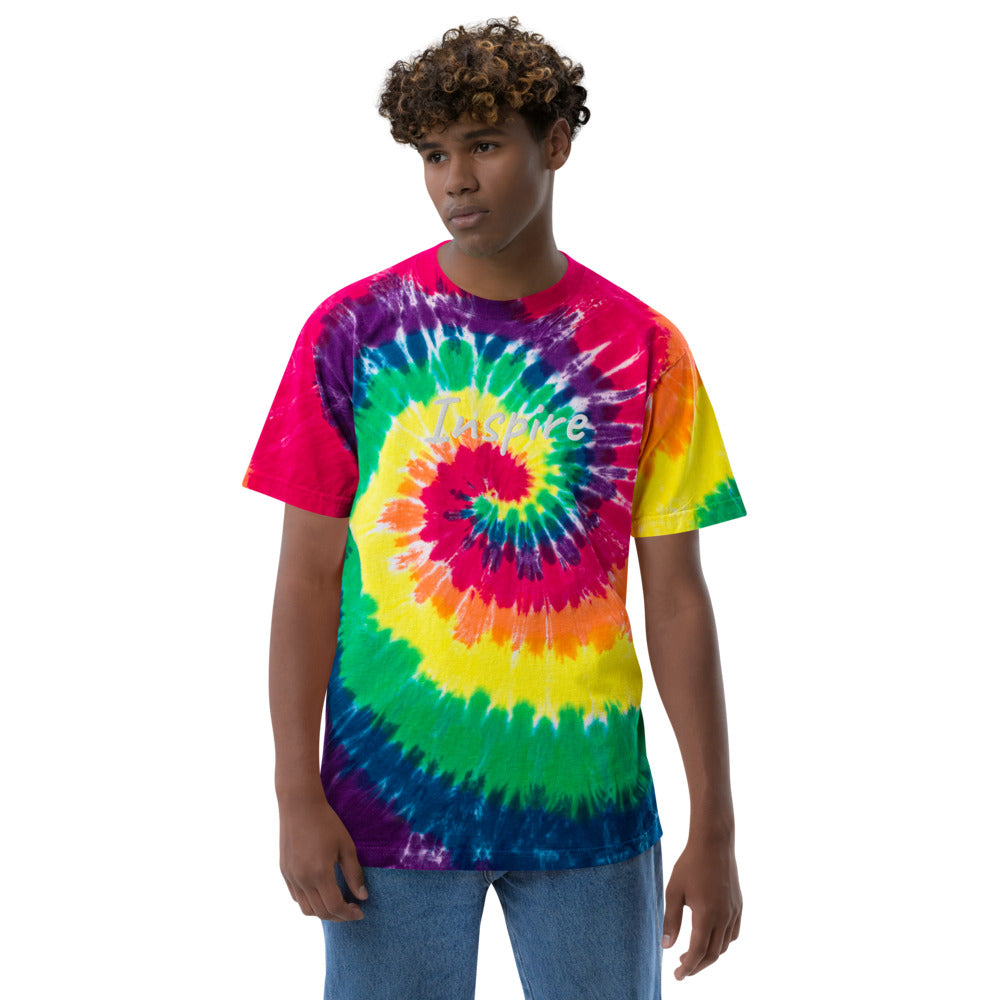 Inspire In Diamond Embroidery on Unisex Tie-Dye T-Shirt