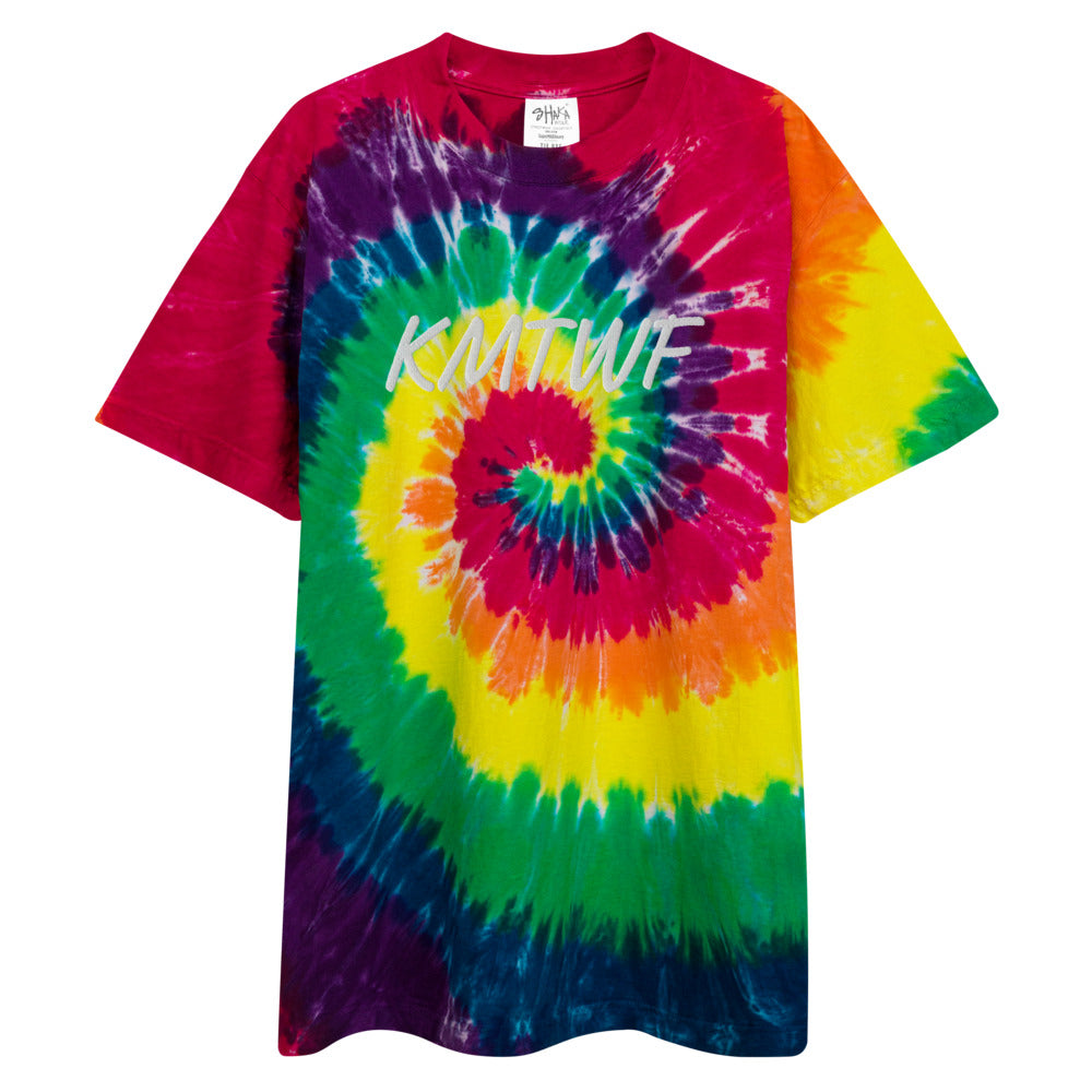 KMTWF In Pearl Embroidery on Unisex Tie-Dye T-Shirt