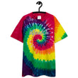 Wealth In Silver Embroidery on Unisex Tie-Dye T-Shirt