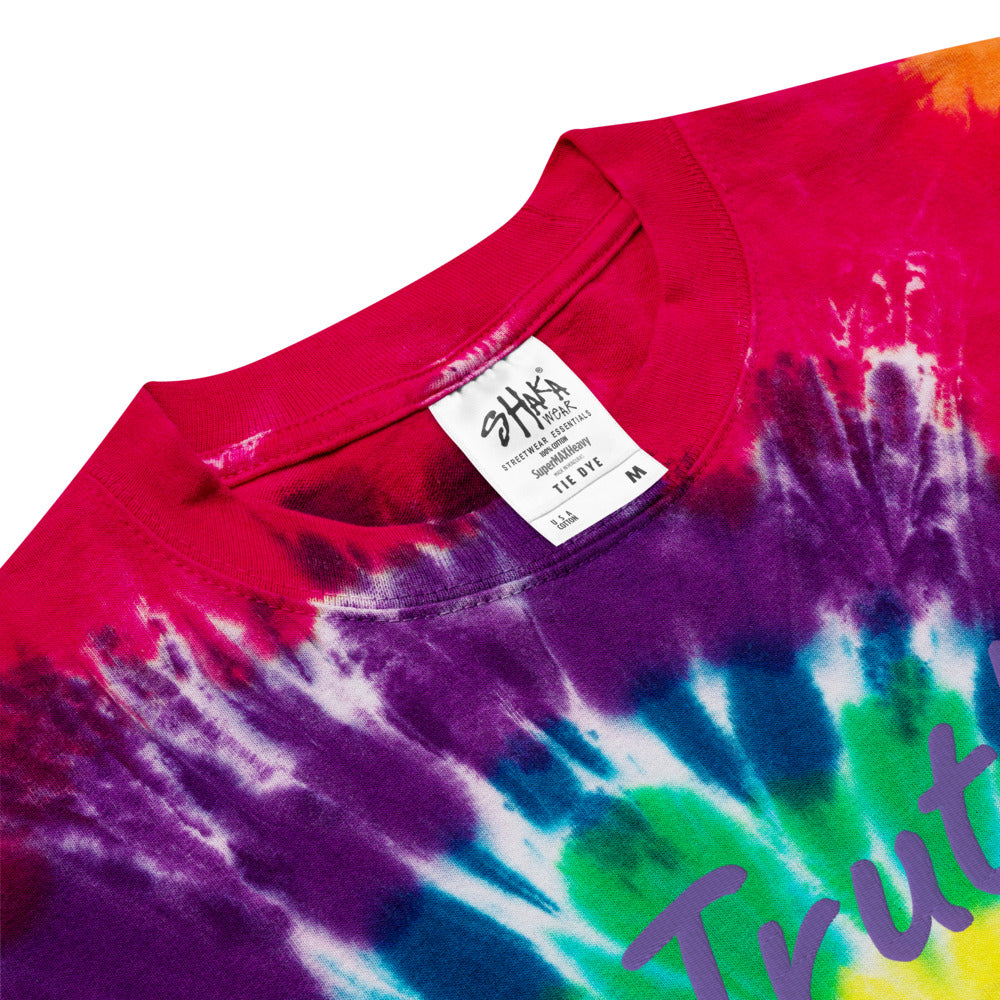 Truth In Amethyst Embroidery on Unisex Tie-Dye T-Shirt