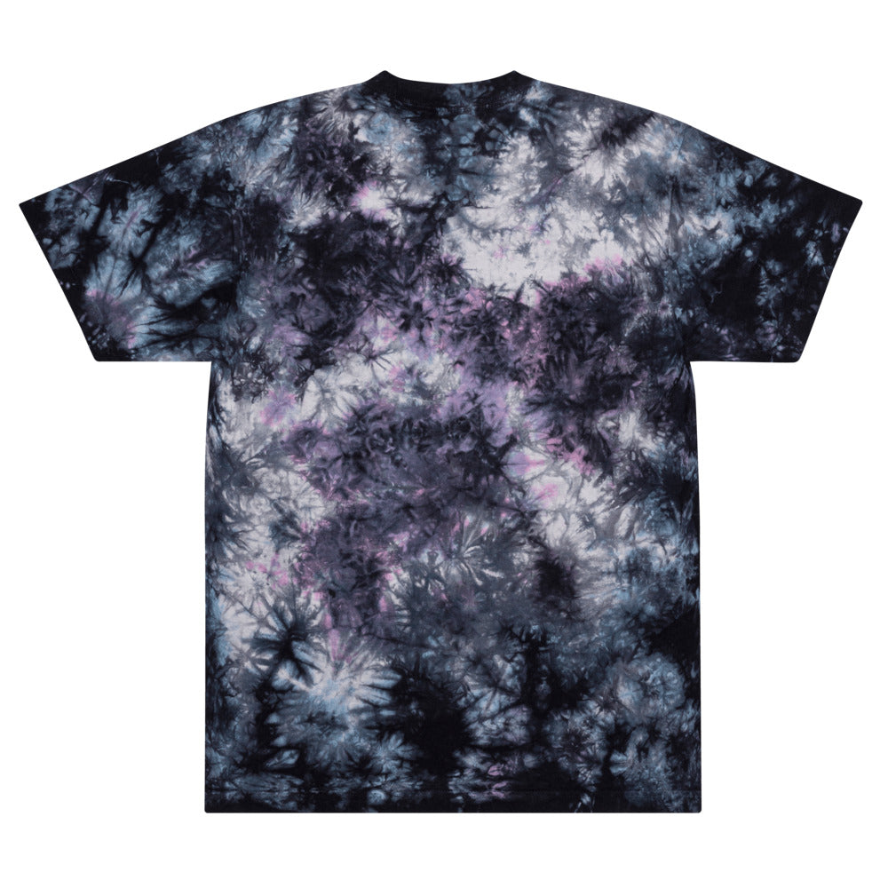 Wisdom In Marble Embroidery on Unisex Tie-Dye T-Shirt