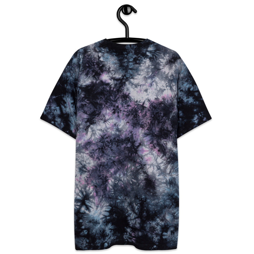 Wealth In Silver Embroidery on Unisex Tie-Dye T-Shirt