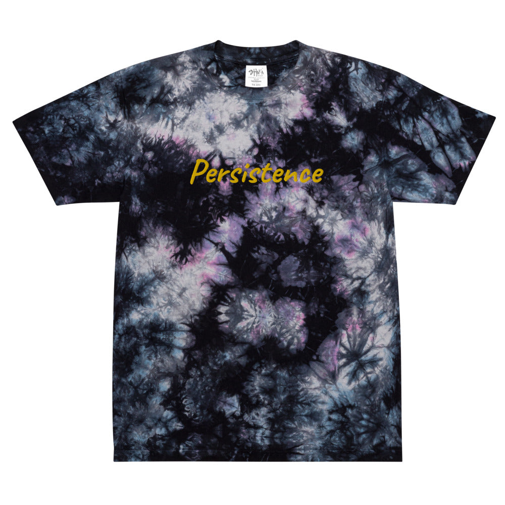 Persistence In Gold Embroidery on Unisex Tie-Dye T-Shirt