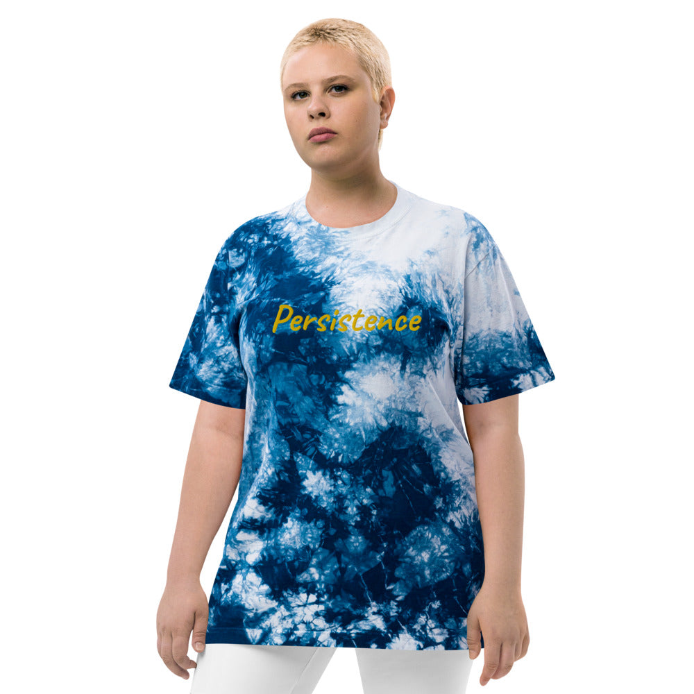 Persistence In Gold Embroidery on Unisex Tie-Dye T-Shirt