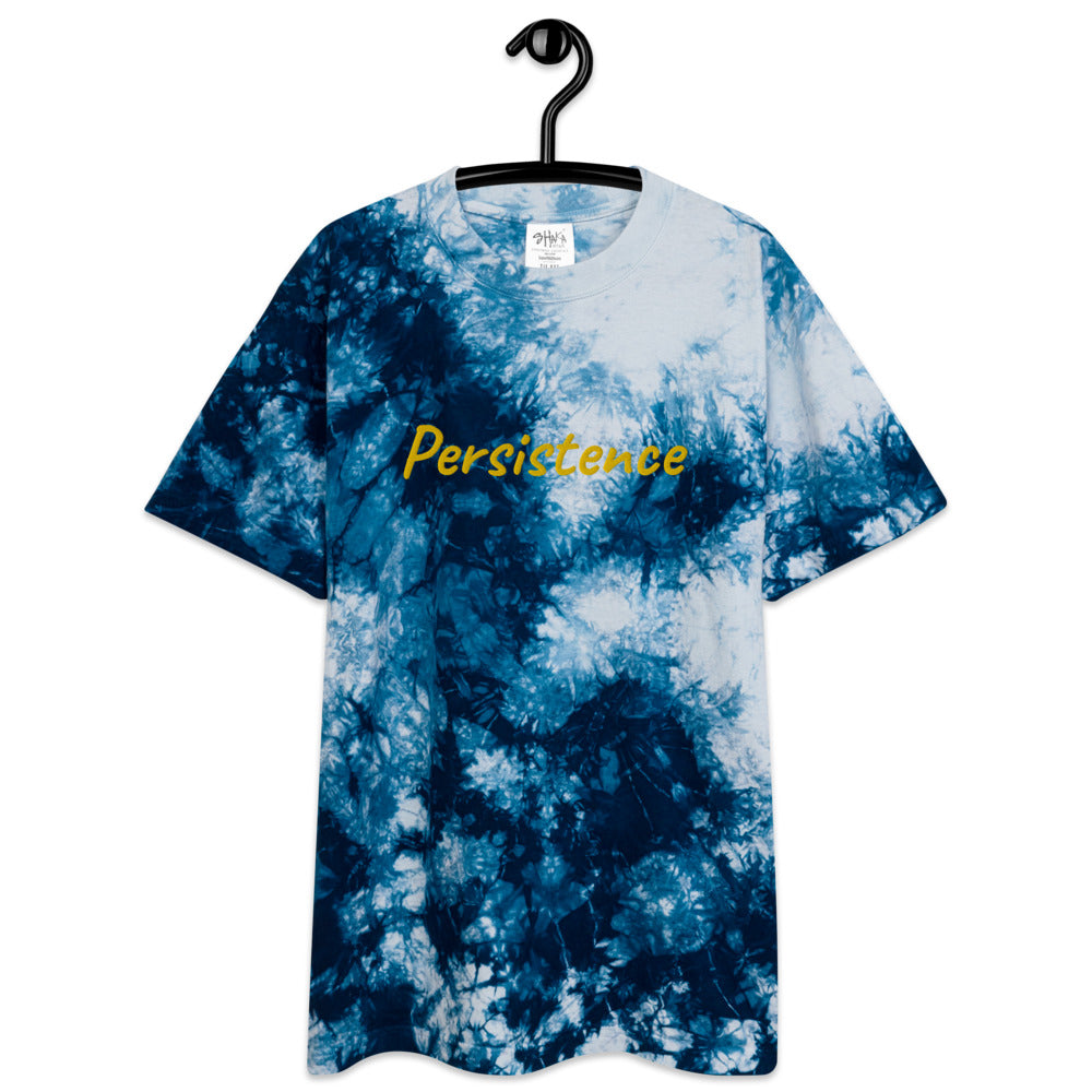 Persistence In Gold Embroidery on Unisex Tie-Dye T-Shirt