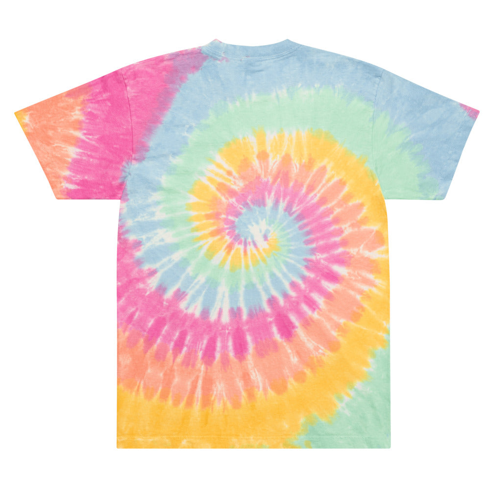 Education In Copper Embroidery on Unisex Tie-Dye T-Shirt