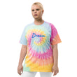 Dream In Sapphire Embroidery on Unisex Tie-Dye T-Shirt