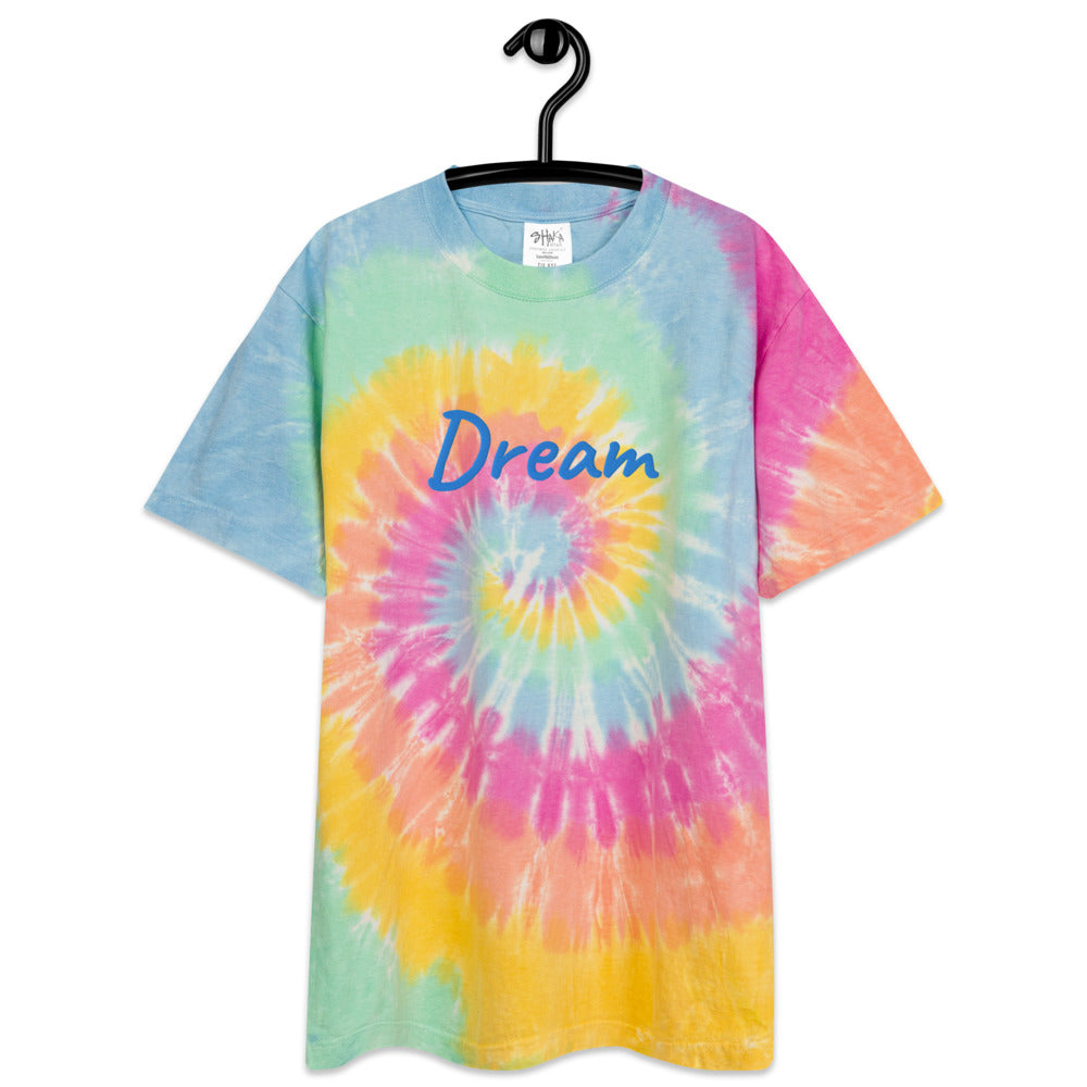 Dream In Sapphire Embroidery on Unisex Tie-Dye T-Shirt