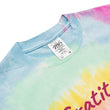 Gratitude In Star Rose Quartz Embroidery on Unisex Tie-Dye T-Shirt