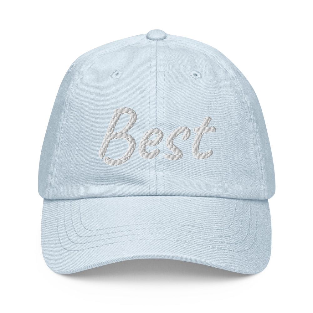 Best In Diamond Embroidery on Pastel Baseball Cap