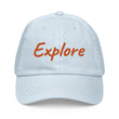 Explore In Amber Embroidery on Pastel Baseball Cap