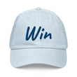 Win In Sapphire Embroidery on Pastel Baseball Cap