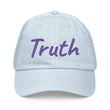 Truth In Amethyst Embroidery on Pastel Baseball Cap